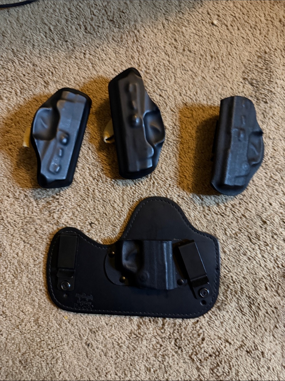 Black Leather Holster Set for Women Accessories
